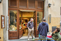 Shopkeepers enjoying a chat