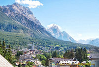 Arriving back at Cortina d'Ampezza