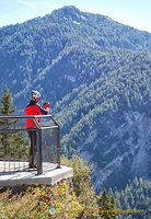 A cyclist taking time out to capture the views