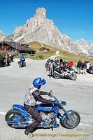 Bikers at Passo Giau