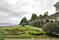 The floral patterns on the grounds include the Borromeo family's motto which ironically is "Humility"