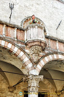 Tony in the box seat at the Palazzo dei Priori