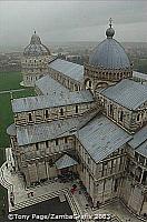 The Duomo and the Baptistry, seen from the top of the Leaning Tower