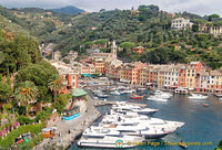 Aerial view of Portofino marina