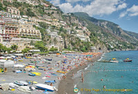 On the beach in Positano