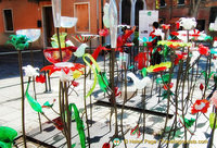 Murano glass artwork celebrating the 150th anniversary of Italian unification