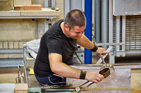 A glass-making demonstration