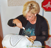 Lace-making demonstration