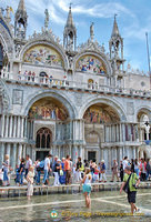 Flood waters in front of Basilica San Marco