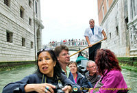 Riding down the Rio del Ponte dei Sospiri (small canal of the Bridge of Sighs)