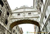 A chance to look under the Ponte de Sospiri or Bridge of Sighs