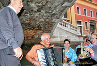 Being serenaded on our gondola ride