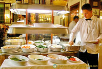 Anti-pasti counter at Trattoria alla Madonna