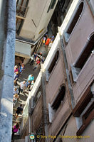 View down into the shopping street from the Splendid Hotel