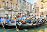 Gondola stop next to the Hotel Cavalletto