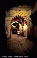 Marrakesh souk at night