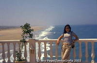 What a beach! Lunch stop at a hotel on the West Coast of Africa.