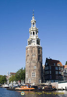 Medieval Montelbaanstoren with timber steeple