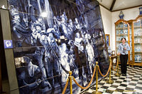 Rembrandt's Night Watch in Delft tiles