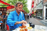 Tony having his kibbeling