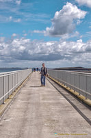 Tony at the Oosterschelde storm surge barrier