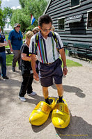 Giant clogs at the Woodenshoe Workshop