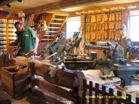 Craftsman making clogs