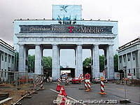 Brandenburg Gate under renovation, Berlin