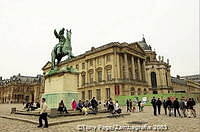 The Palace of Versailles. The present palace was started by Louis XIV in 1668