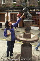 The monument to Greyfriars Bobby, the faithful dog who guarded his master's grave for 14 years [Edinburgh - Scotland]