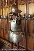 Collection of armour and weapons in the Great Hall 