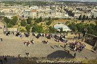 Aerial views of Edinburgh city