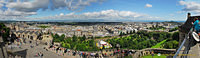 A panoramic view of Edinburgh from Edinburgh Castle