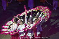 Fan dance by the Korean troup is stunning