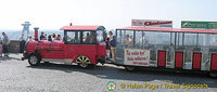 Bratislava sightseeing train at the castle