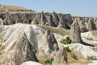 Fair chimneys in various stages of formation