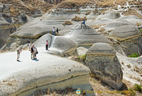 You can see how erosion will over time create fairy chimneys of this area