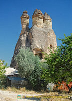 Mushroom shape fairy chimneys