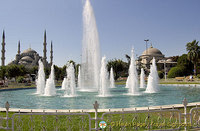 Around Sultan Ahmet, the Blue Mosque and Hagia Sofia, Istanbul, Turkey