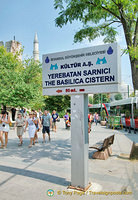 Signpost for the Basilica Cistern