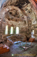 View of the Synthronon in the apse of Ayasofya