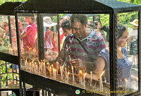 Offering candles at Mary's House