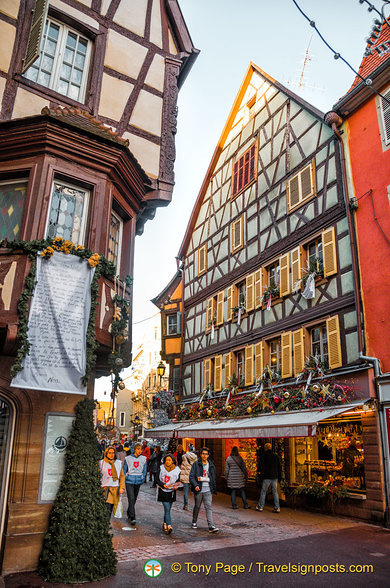 Timber-framed buildings on Rue des Boulangers