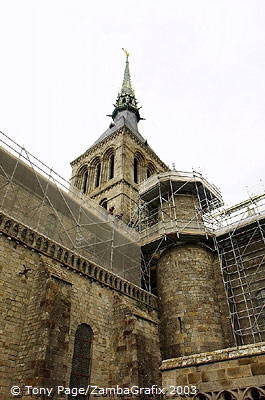 The monastery was renowned as a centre of medieval learning [Mont-St-Michel - France]