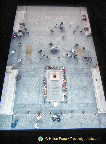 View of ground floor of Arc de Triomphe