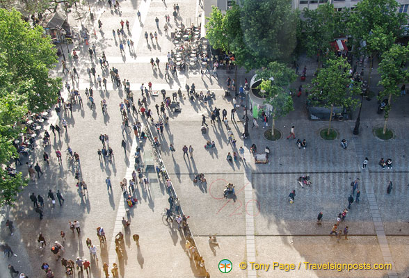 View of street level from Centre Pompidou