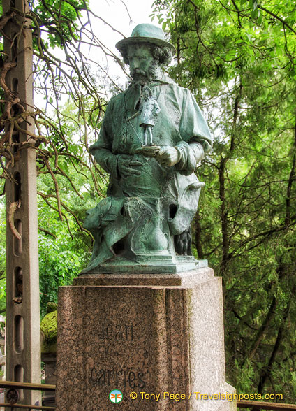 Tombstone of Jean Carriès, French sculptor and ceramist 