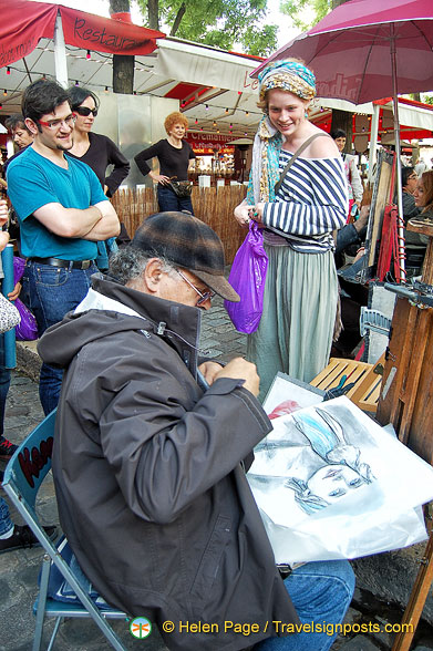 Artist at work in Place du Tertre