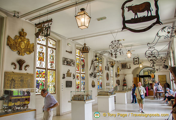 The Sign Galleries on the ground floor has a collection of signs and stained glass