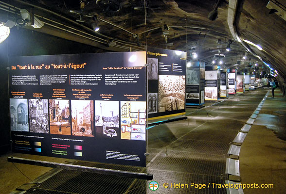 Belgrand Gallery with history of the Musée des Égouts